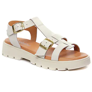 sandales-compensees blanc crème même style de chaussures en ligne pour femmes que les  Caprice