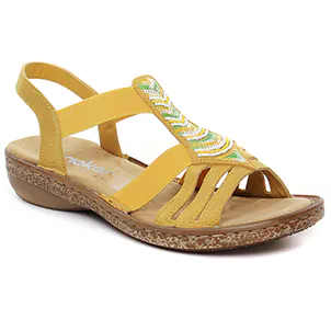 sandales jaune même style de chaussures en ligne pour femmes que les  Rieker