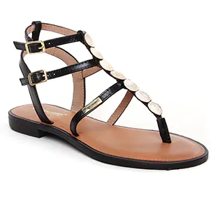 Les Tropéziennes Horelia Noir Or : chaussures dans la même tendance femme (sandales noir or) et disponibles à la vente en ligne 