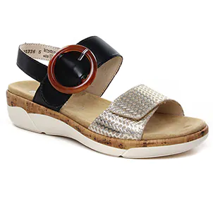 Remonte R6853-02 Beige Schwarz : chaussures dans la même tendance femme (sandales noir or) et disponibles à la vente en ligne 