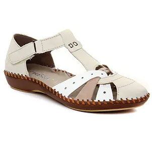 sandales-plates blanc cassé même style de chaussures en ligne pour femmes que les  Scarlatine