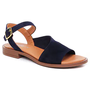 sandales-plates bleu marine même style de chaussures en ligne pour femmes que les  Fugitive
