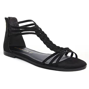 sandales-plates noir même style de chaussures en ligne pour femmes que les  Scarlatine