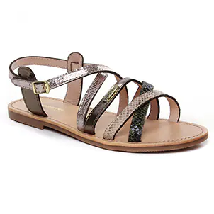 Les Tropéziennes Hapaxgum Kaki Multi : chaussures dans la même tendance femme (sandales-plates vert kaki) et disponibles à la vente en ligne 
