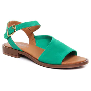 sandales-plates vert même style de chaussures en ligne pour femmes que les  Rieker
