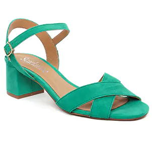nu-pieds-talon vert même style de chaussures en ligne pour femmes que les  Scarlatine