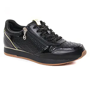 Tamaris 23603 Black Comb : chaussures dans la même tendance femme (tennis noir texturé) et disponibles à la vente en ligne 