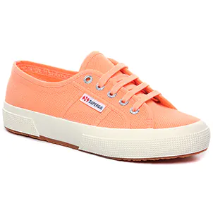tennis-toile orange corail même style de chaussures en ligne pour femmes que les  Superga