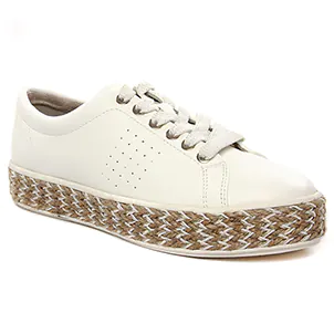 Jana 23765 White : chaussures dans la même tendance femme (tennis-plateforme blanc écru) et disponibles à la vente en ligne 