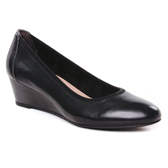 Ballerines Tamaris 22320 Black Leather, vue principale de la chaussure femme