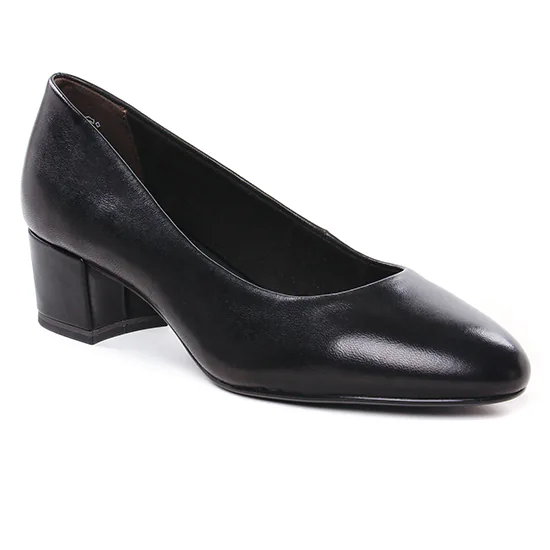 Escarpins Tamaris 22306 Black Leather, vue principale de la chaussure femme