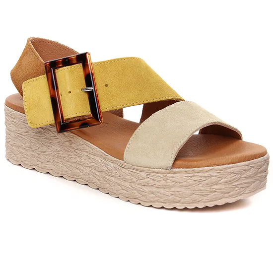 Espadrilles Eva Frutos 718 Beige Cuero, vue principale de la chaussure femme