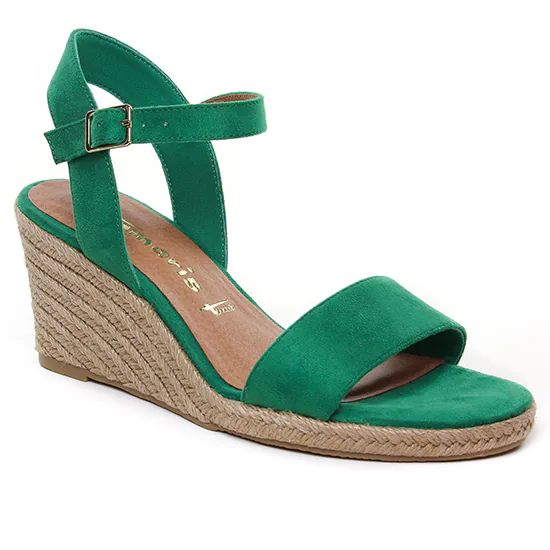 Espadrilles Tamaris 28300 Green, vue principale de la chaussure femme