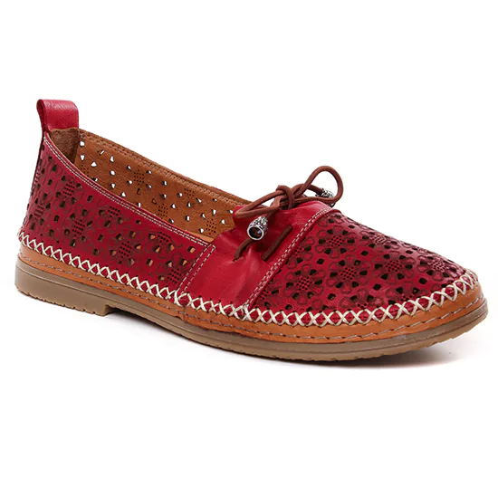 Mocassins Scarlatine Mayol Rouge, vue principale de la chaussure femme