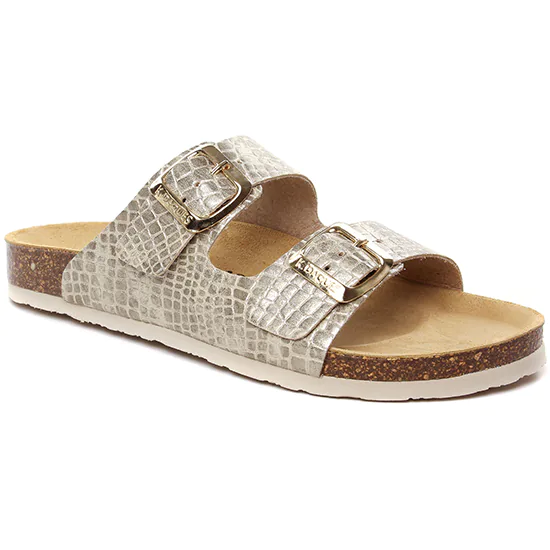 Nu Pieds Et Sandales K Daques Ripoll Croco Platine, vue principale de la chaussure femme