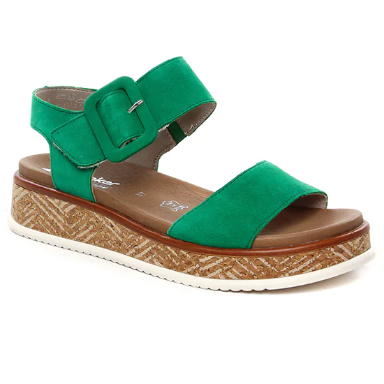 Nu Pieds Et Sandales Rieker W0800-52 Applegreen, vue principale de la chaussure femme