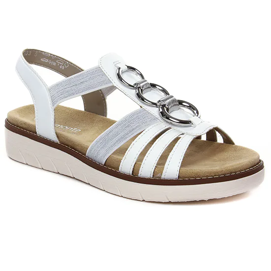 Nu Pieds Et Sandales Remonte D2073-80 Weiss Weiss, vue principale de la chaussure femme