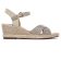 espadrilles compensées beige doré mode femme printemps été vue 2