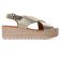 espadrilles compensées beige doré mode femme printemps été vue 2