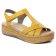 sandales compensées jaune mode femme printemps été 2024 vue 1