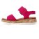 sandales compensées rose fuchia mode femme printemps été 2024 vue 3