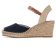 espadrilles compensées bleu marine mode femme printemps été vue 3