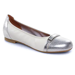 ballerines beige argent même style de chaussures en ligne pour femmes que les  Émilie Karston