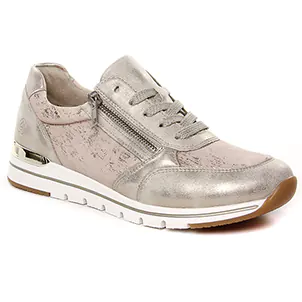 baskets-compensees beige rose doré même style de chaussures en ligne pour femmes que les  Remonte