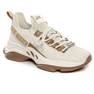 baskets-mode beige cuivré même style de chaussures en ligne pour femmes que les  Steve Madden