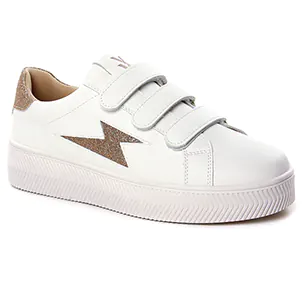 baskets-mode blanc or même style de chaussures en ligne pour femmes que les  No Name