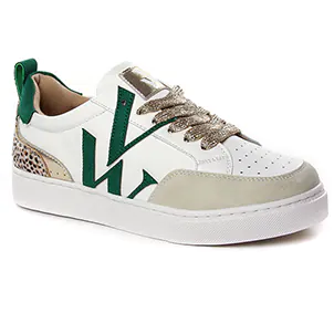 baskets-mode blanc vert même style de chaussures en ligne pour femmes que les  No Name