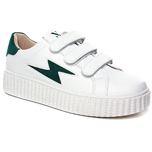 baskets-mode blanc vert même style de chaussures en ligne pour femmes que les  Hoff