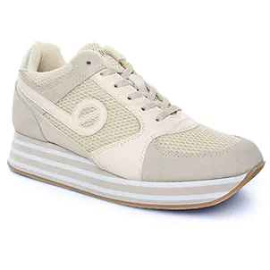 baskets-plateforme beige même style de chaussures en ligne pour femmes que les  Tamaris