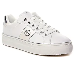 baskets-plateforme blanc argent même style de chaussures en ligne pour femmes que les  Rieker