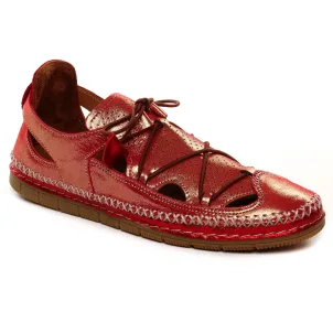 Chaussures femme été 2025 - espadrilles Coco et Abricot rouge