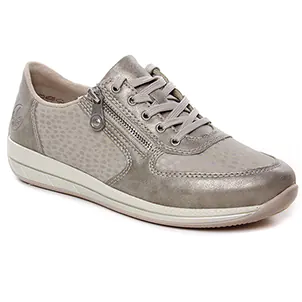 tennis-baskets-mode beige irisé même style de chaussures en ligne pour femmes que les  Tamaris