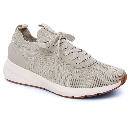 Tennis Et Baskets Mode Tamaris 23714 Ivory Metallic, vue principale de la chaussure femme