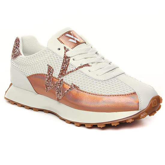 Tennis Et Baskets Mode Vanessa Wu Mona Bk2715 Or Rose, vue principale de la chaussure femme