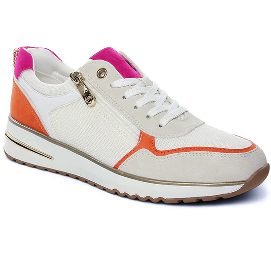 Tennis Et Baskets Mode Marco Tozzi 23754 White Pink, vue principale de la chaussure femme