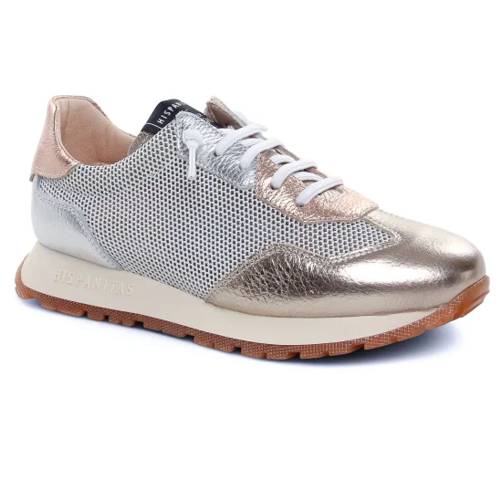 Tennis Et Baskets Mode Hispanitas Boleromet Gold, vue principale de la chaussure femme