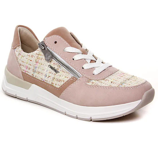 Tennis Et Baskets Mode Rieker 58902-31 Rose Multi, vue principale de la chaussure femme