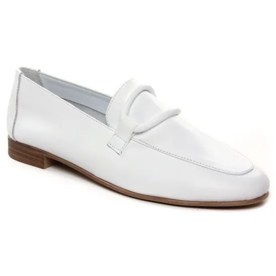 Mocassins Coco Et Abricot Esparros Blanc, vue principale de la chaussure femme