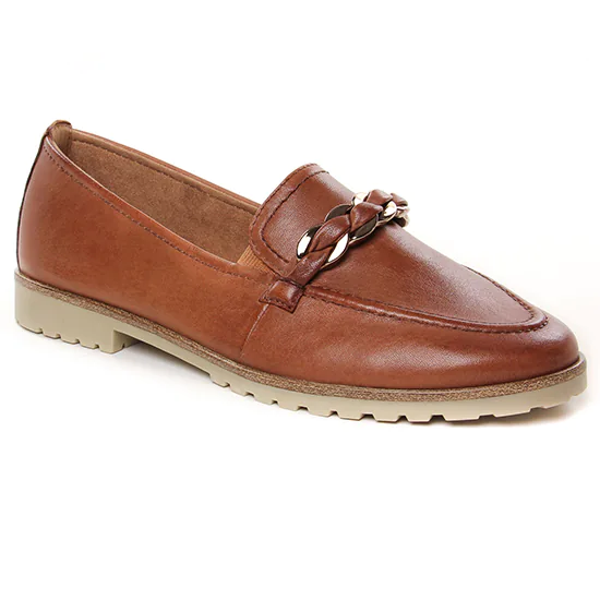 Mocassins Tamaris 24200 Cognac Leather, vue principale de la chaussure femme