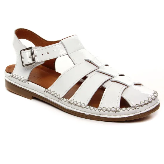 Sandales Coco Et Abricot Magescq Blanc, vue principale de la chaussure femme