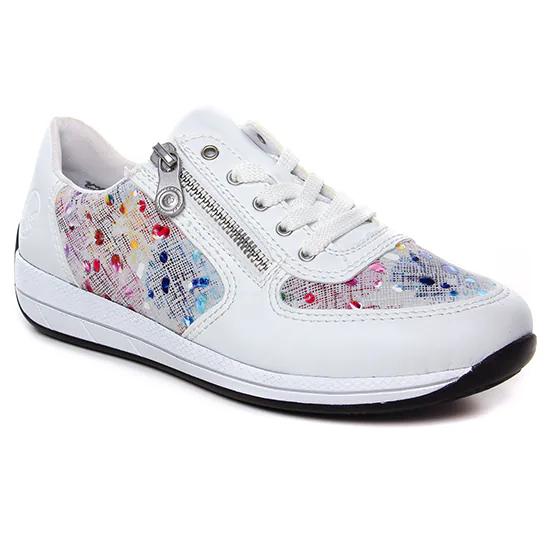 Tennis Et Baskets Mode Rieker N1112-90 Weiss Multi, vue principale de la chaussure femme