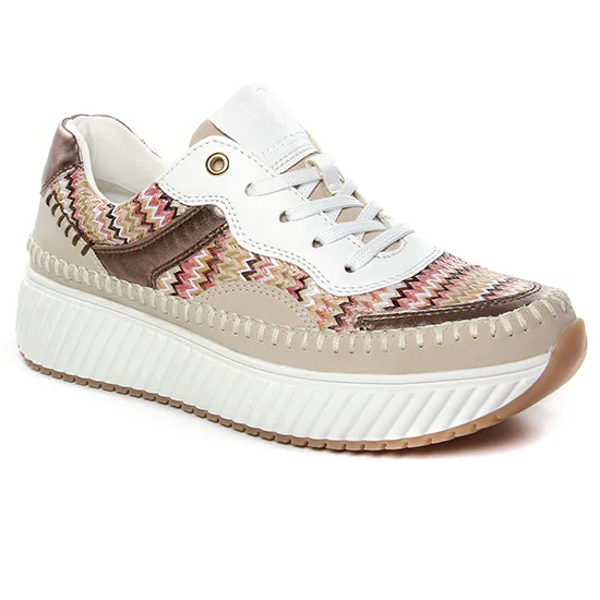 Tennis Et Baskets Mode Marco Tozzi 23733 Cream Comb, vue principale de la chaussure femme