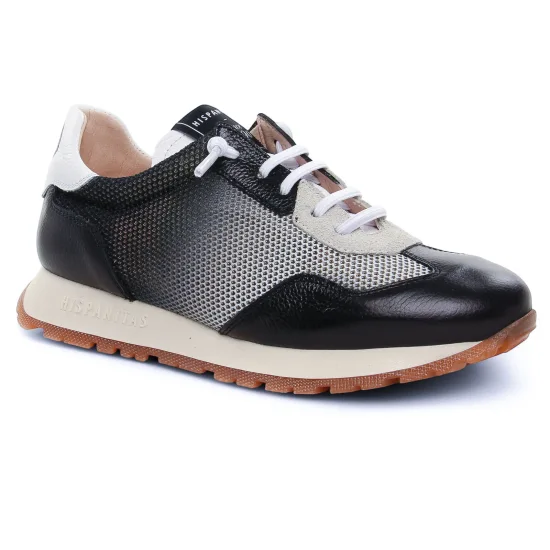 Tennis Et Baskets Mode Hispanitas Cervo Black White, vue principale de la chaussure femme