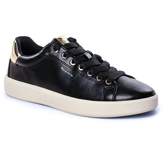 Tennis Et Baskets Mode Tamaris 23720 Black Gold, vue principale de la chaussure femme