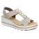 nu-pieds compensés beige doré mode femme printemps été 2025 vue 1
