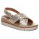 sandales compensées beige doré mode femme printemps été 2025 vue 1